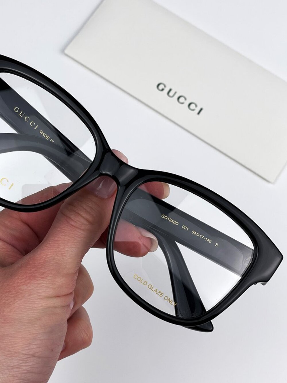 GUCCI GG1340O 001 BLACK SQUARE EYEGLASSES